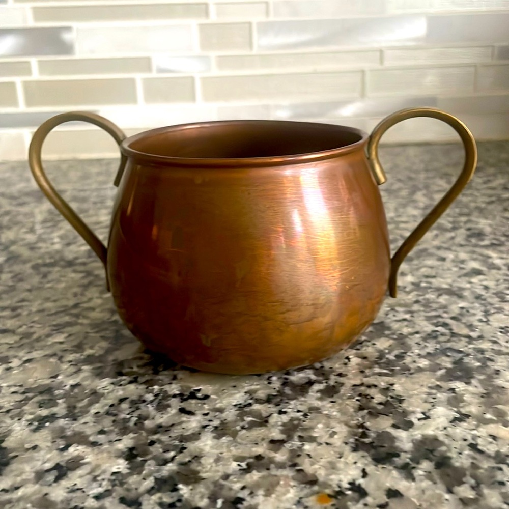 Vintage Kosy Kraft English Mini Copper Pot With Handles Made in England